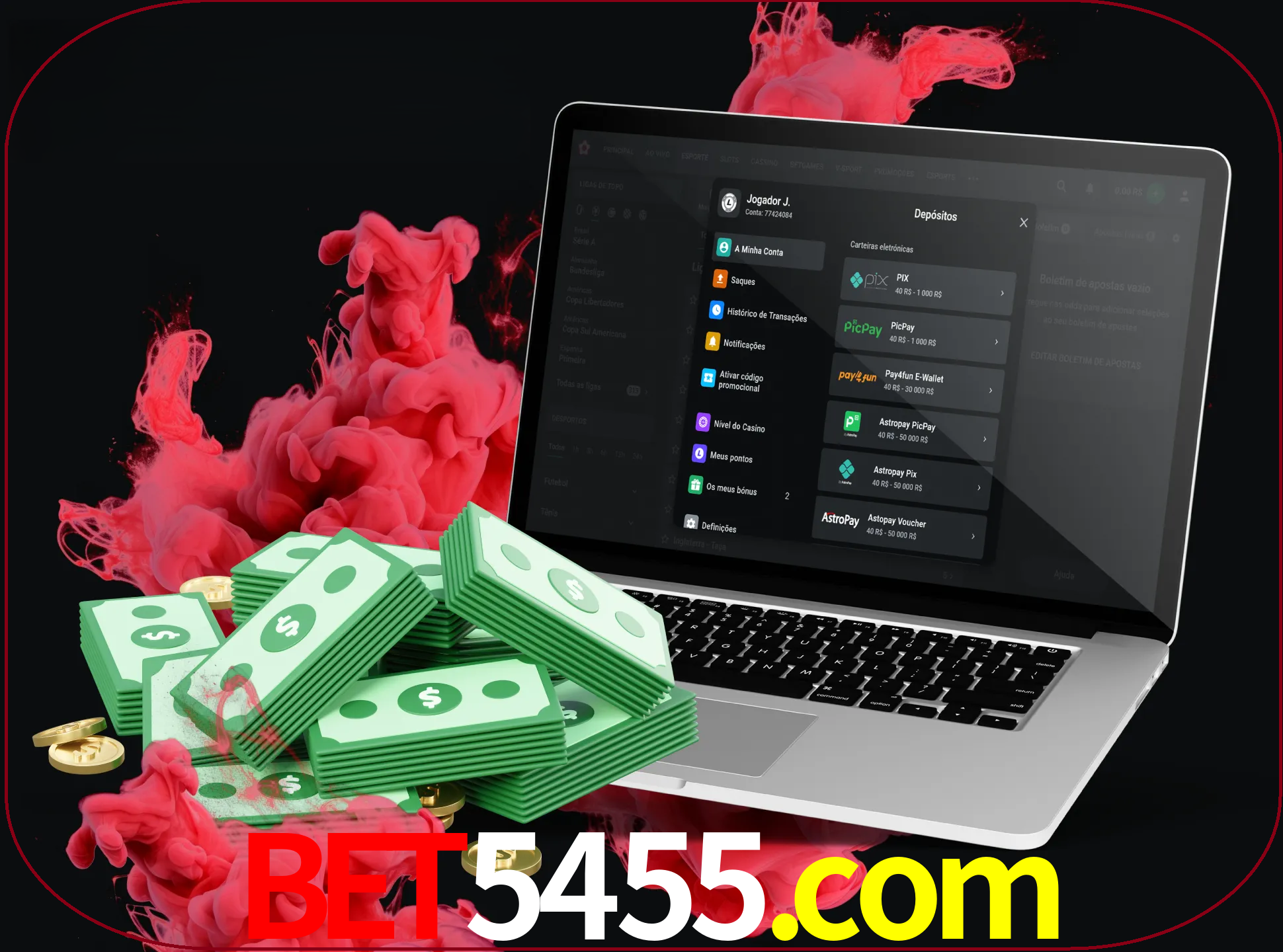Para efetuar um depósito na sua conta bet5455, basta escolher o método de depósito e especificar o montante.